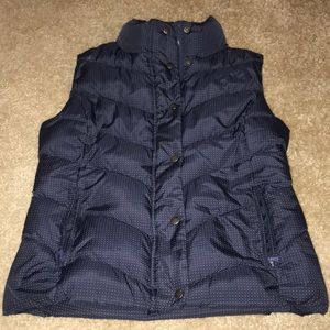 Navy and White Polka Dot Vest